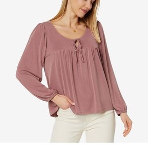 🌼  LUCKY BRAND SANDWASH TIE FRONT‎ TOP . SIZE : Small